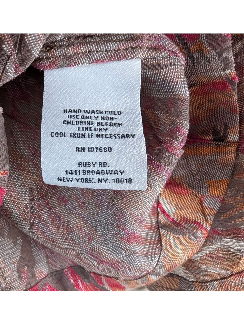 Ruby Rd. Petite Multicolor Abstract Print Zip-Front Linen Blend Jacket 16P - Picture 3 of 5